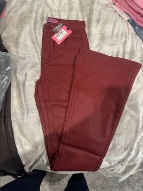 Edikted Women’s High-Rise Slim Flare Jeans - Burgundy